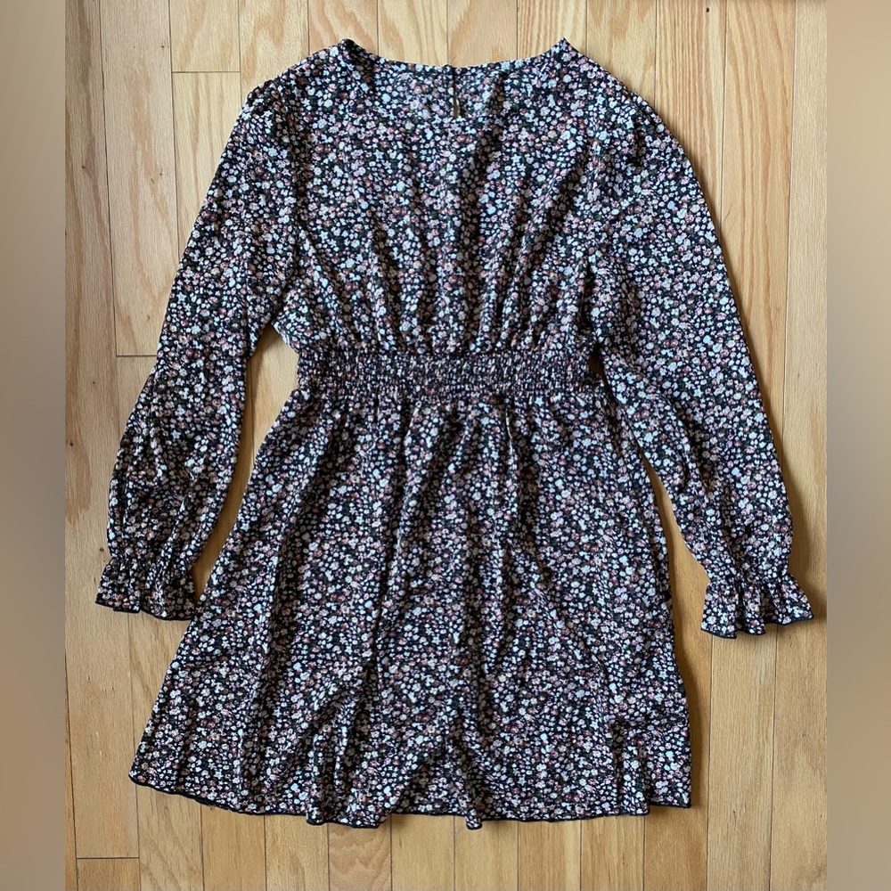 SHEIN Long Sleeved Floral “Frenchy” Dress Size L
